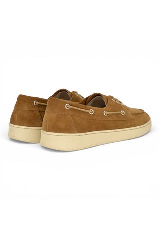 Scarpa allacciata uomo in camoscio colore cuoio. FRAU | 24B7-TOFFEE