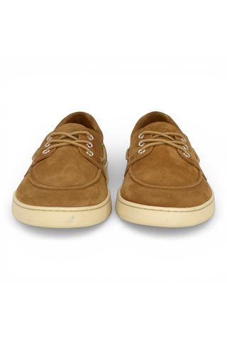 Scarpa allacciata uomo in camoscio colore cuoio. FRAU | 24B7-TOFFEE