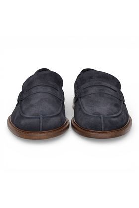 Mocassino Frau in camoscio colore blu notte. FRAU | 76B0-BLU