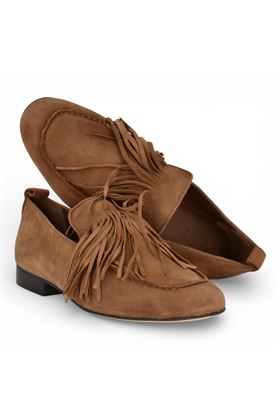 Mocassino donna Jvam in camoscio colore cuoio. JVAM | 40489-CAM.BISCOTTO