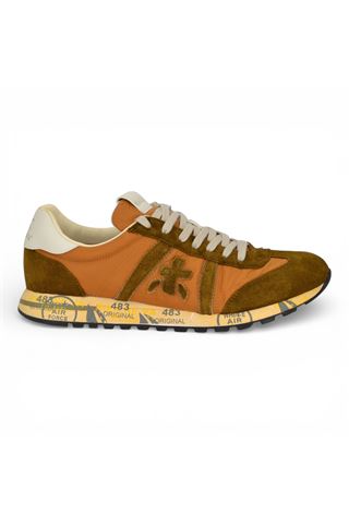 Sneaker Premiata uomo in nylon e camoscio colore cuoio. PREMIATA | LUCY-8191
