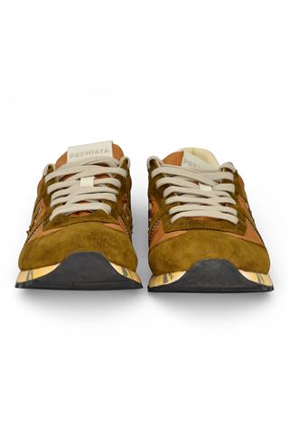 Sneaker Premiata uomo in nylon e camoscio colore cuoio. PREMIATA | LUCY-8191