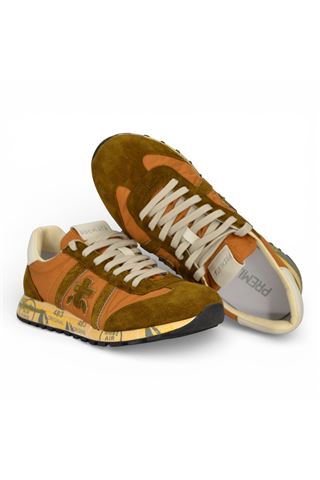 Sneaker Premiata uomo in nylon e camoscio colore cuoio. PREMIATA | LUCY-8191