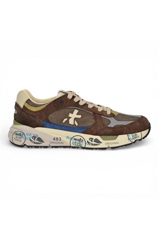 Sneaker Premiata uomo in nylon e camoscio colore marrone. PREMIATA | MASE-8026