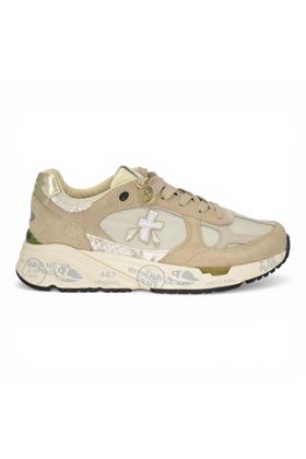 Sneaker Premiata uomo in nylon e camoscio colore beige. PREMIATA | MASED-8116