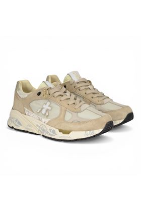 Sneaker Premiata uomo in nylon e camoscio colore beige. PREMIATA | MASED-8116