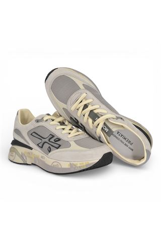 Sneaker Premiata uomo in nylon e camoscio colore grigio. PREMIATA | MOERUN-7304