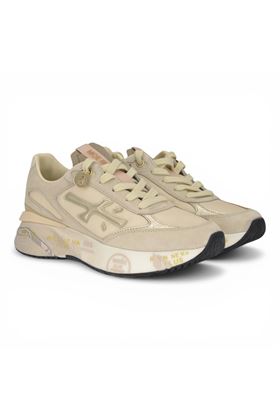 Sneaker Premiata uomo in nylon e camoscio colore beige. PREMIATA | MOERUND-8080