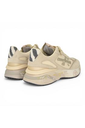 Sneaker Premiata uomo in nylon e camoscio colore beige. PREMIATA | MOERUND-8080