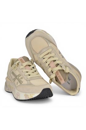 Sneaker Premiata uomo in nylon e camoscio colore beige. PREMIATA | MOERUND-8080