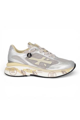 Sneaker Premiata uomo in nylon e camoscio colore argento. PREMIATA | MOERUND-8084