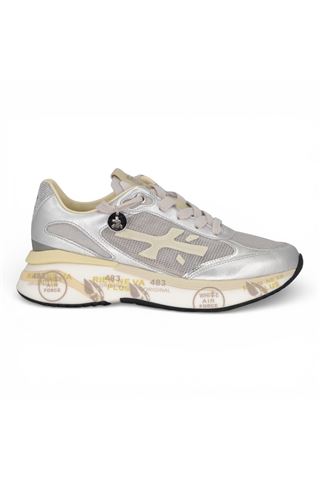 Sneaker Premiata uomo in nylon e camoscio colore argento. PREMIATA | MOERUND-8084