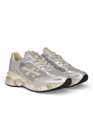 Sneaker Premiata uomo in nylon e camoscio colore argento. PREMIATA | MOERUND-8084