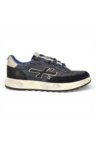 Sneaker Premiata uomo in nylon e camoscio colore blu. PREMIATA | NOUS-7726-