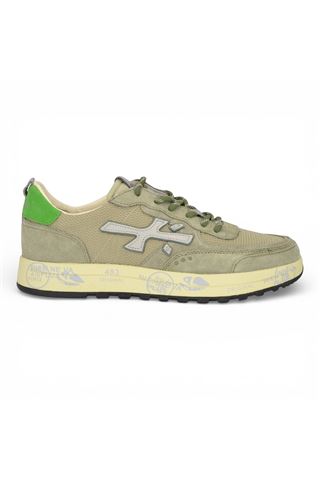 Sneaker Premiata uomo in nylon e camoscio colore salvia. PREMIATA | NOUS-8062