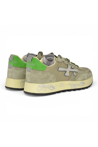 Sneaker Premiata uomo in nylon e camoscio colore salvia. PREMIATA | NOUS-8062
