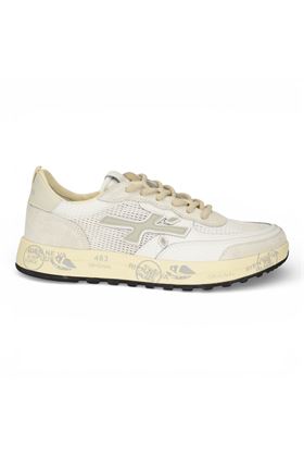 Sneaker Premiata uomo in nylon e camoscio colore bianco. PREMIATA | NOUS-8106