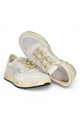 Sneaker Premiata uomo in nylon e camoscio colore bianco. PREMIATA | NOUS-8106