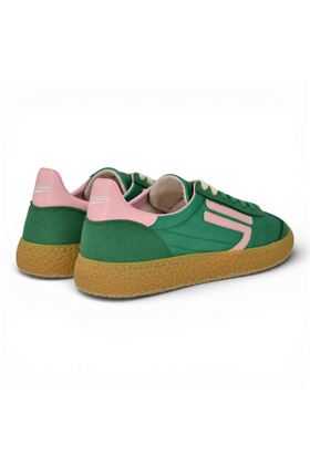 Sneaker Puraai donna in nabuck e nylon colore verde. PURAAI | PU601XD-031