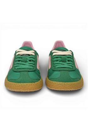 Sneaker Puraai donna in nabuck e nylon colore verde. PURAAI | PU601XD-031