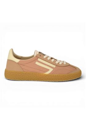 Sneaker Puraai donna in nabuck e nylon colore beige rosato. PURAAI | PU601XD-045