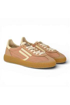 Sneaker Puraai donna in nabuck e nylon colore beige rosato. PURAAI | PU601XD-045