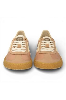 Sneaker Puraai donna in nabuck e nylon colore beige rosato. PURAAI | PU601XD-045