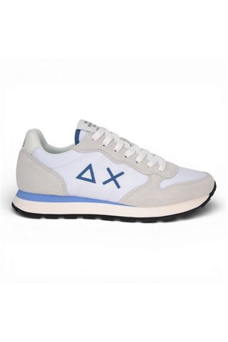 Sneaker uomo Sun 68 in tela e camoscio colore bianco. SUN68 | 36101-01