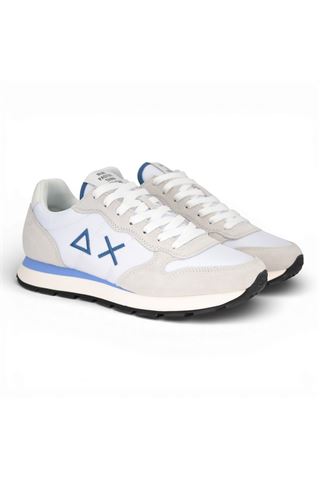 Sneaker uomo Sun 68 in tela e camoscio colore bianco. SUN68 | 36101-01