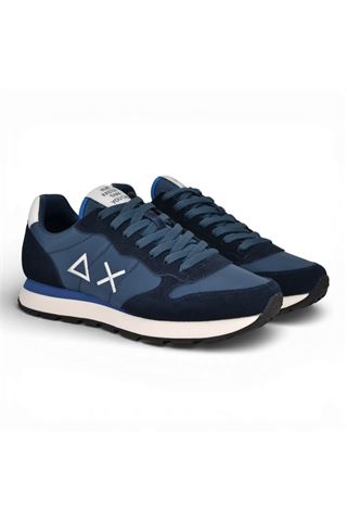 Sneaker uomo Sun 68 in tela e camoscio colore blu notte. SUN68 | 36101-07