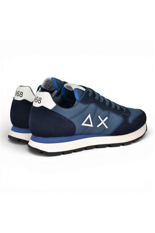 Sneaker uomo Sun 68 in tela e camoscio colore blu notte. SUN68 | 36101-07