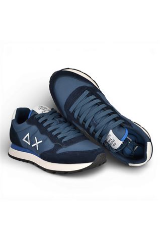 Sneaker uomo Sun 68 in tela e camoscio colore blu notte. SUN68 | 36101-07