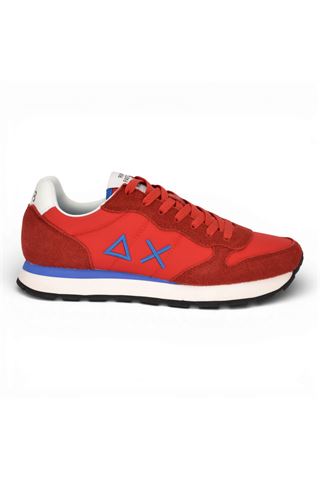 Sneaker uomo Sun 68 in tela e camoscio colore rosso. SUN68 | 36101-10