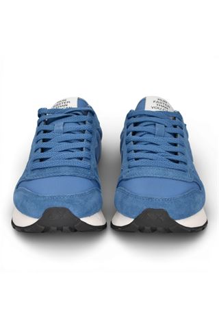 Sneaker uomo Sun 68 in tela e camoscio colore avio. SUN68 | 36101-80