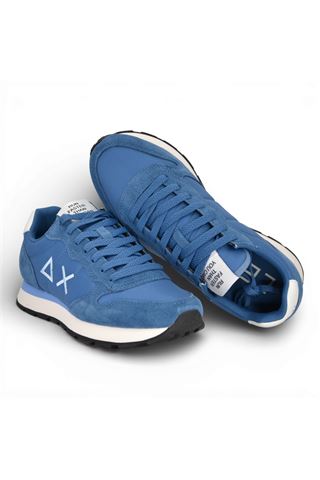 Sneaker uomo Sun 68 in tela e camoscio colore avio. SUN68 | 36101-80