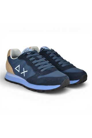 Sneaker uomo Sun 68 in tela e camoscio colore blu notte. SUN68 | 36106-07