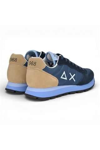 Sneaker uomo Sun 68 in tela e camoscio colore blu notte. SUN68 | 36106-07