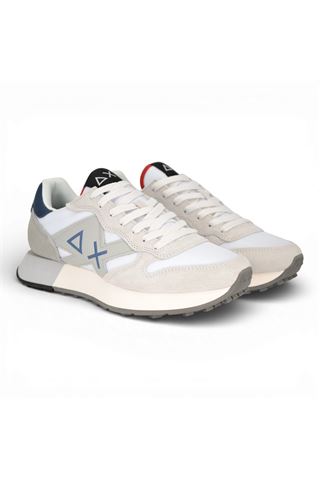 Sneaker uomo Sun 68 in camoscio e tessuto colore bianco. SUN68 | 36115-01