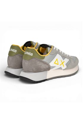 Sneaker uomo Sun 68 in camoscio e tessuto colore grigio. SUN68 | 36115-06