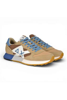 Sneaker uomo Sun 68 in camoscio e tessuto colore beige. SUN68 | 36116-1693