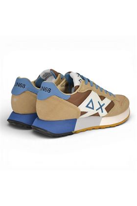 Sneaker uomo Sun 68 in camoscio e tessuto colore beige. SUN68 | 36116-1693