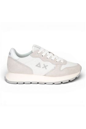 Sneaker donna Sun 68 in tela e camoscio colore bianco. SUN68 | 36203-01