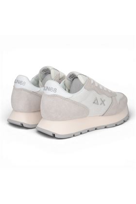 Sneaker donna Sun 68 in tela e camoscio colore bianco. SUN68 | 36203-01