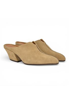 Sabot donna Uau in camoscio colore sabbia. UAU | C64-132