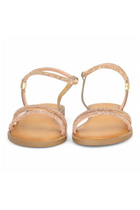 Sandalo donna in microstrass colore cipria. 18+ | 8799-CIPRIA