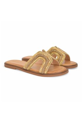 Ciabatta in ecopelle colore oro. EXE' | 938-ORO
