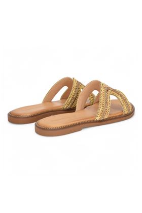 Ciabatta in ecopelle colore oro. EXE' | 938-ORO