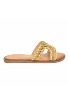 Ciabatta in ecopelle colore oro. EXE' | 938-ORO