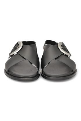 Sandalo donna in pelle colore nero. FRAU | 85P6-NERO