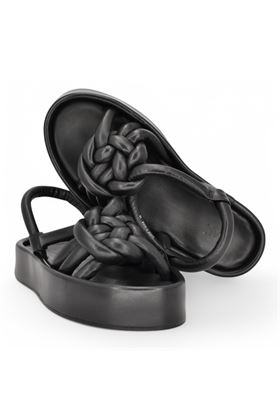 Sandalo donna in pelle colore nero. JVAM | 37054-NERO